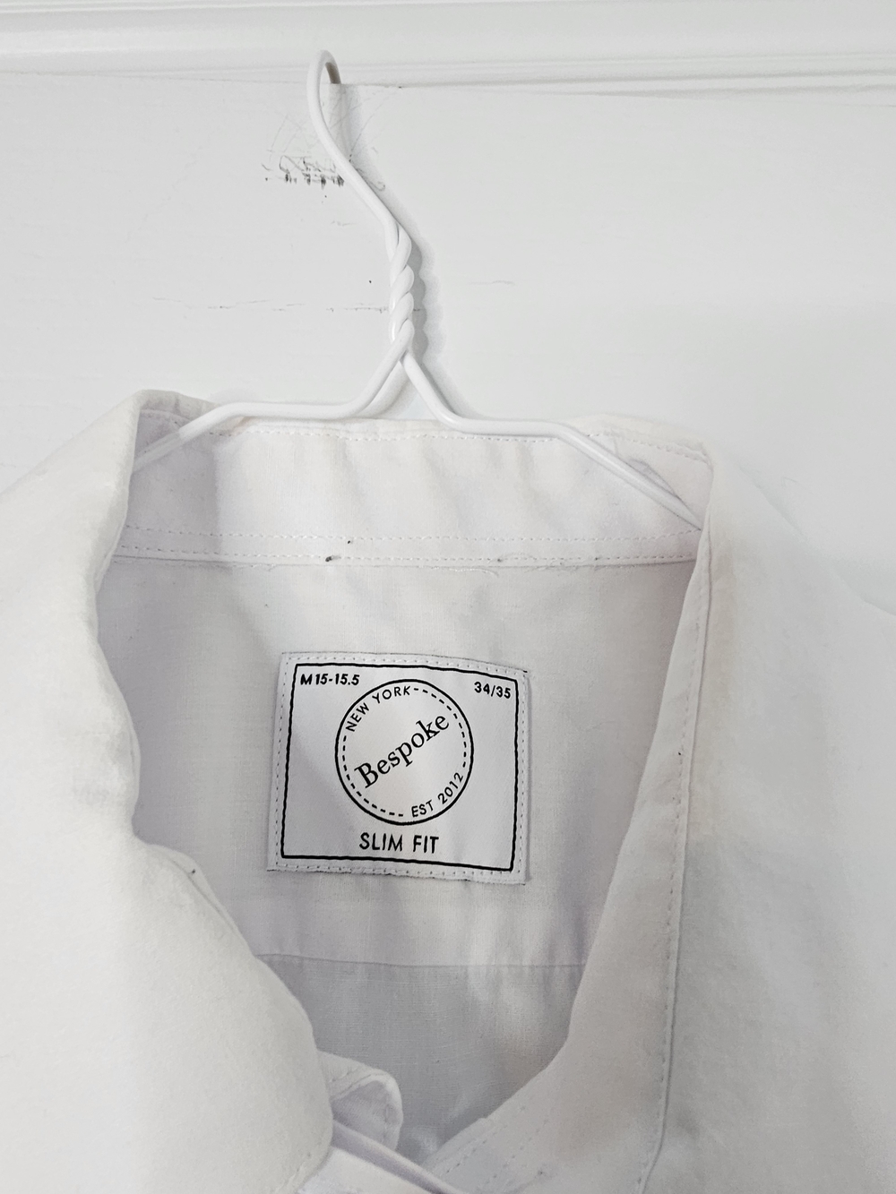 Bespoke Slim Fit White Button-Up Shirt